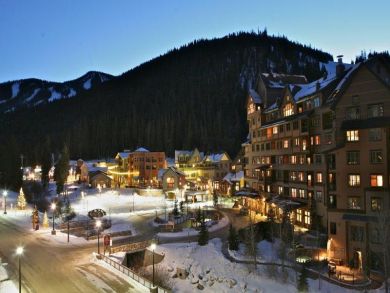 Beautiful view of the Village at night Beautiful view of the Village at night
